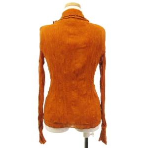 ISSEY MIYAKE WHITE LABEL プリーツ アンサンブル カーディガン カットソー オレンジ