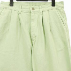 E.TAUTZ CORE PLEATED JEAN プリーツ デニムパンツ ツータック ライトグリーン 30