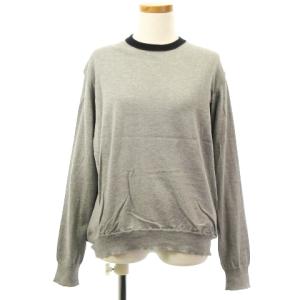 16G クルーネック プルオーバー ニット カットソー 長袖 コットン 6513-105-0771 グレー 1 トップス
