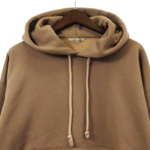 AURALEE 19AW BAGGY POLYESTER SWEAT P/O PARKA スウェット 裏起毛 ブラウン