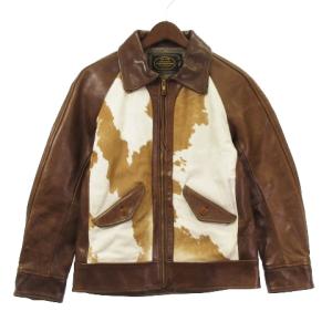 15AW GRIZZLY/HL-JKT レザージャケット ハラコ S 茶