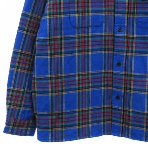 Supreme 21FW Quilted Plaid Flannel Shirt チェック M 青