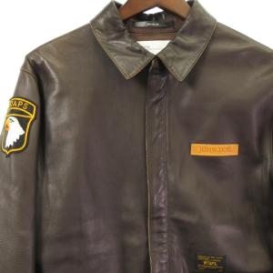 WTAPS 11AW WAY OF LIFE A-2 フライトジャケット 羊革 3 茶