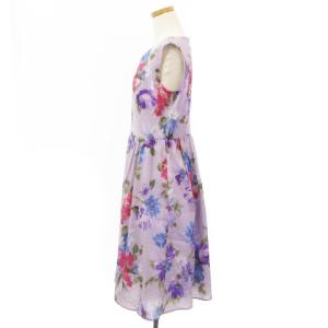 TOCCA 美品 21SS 洗える MALLOW マロウ ドレス ワンピース ひざ丈 ノースリーブ 花柄 プリント OPTOIM0520