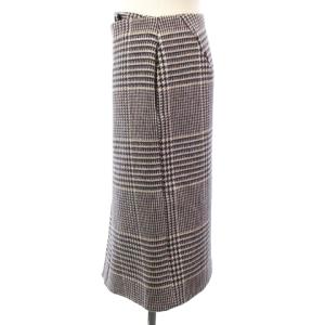 Drawer グレンチェックラップスカート 36 マルチカラー