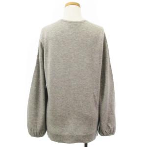 Drawer 美品 19AW 16G バルーンスリーブ クルーネック ニット セーター 長袖 プルオーバー ウール カシミヤ混 グレー 1