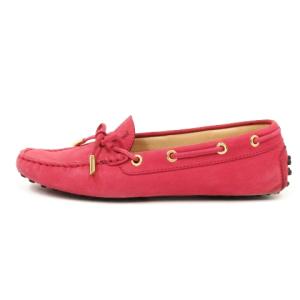 TOD'S ドライビング シューズ フラット スリッポン レザー イタリア製 ピンク 37