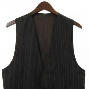 DOLCE&GABBANA ベスト ジレ ストライプ ウール イタリア製 グレー系 48 トップス