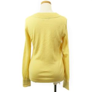 BLUE LABEL CRESTBRIDGE ニット セーター 長袖 クルーネック プルオーバー ウール イエロー 38 トップス IBO26