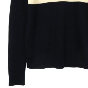 VALENTINO ニット セーター 長袖 リブ ウール イタリア製 ネイビー M トップス AA IBO26