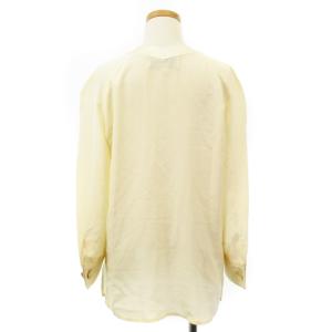 VALENTINO BOUTIQUE ヴィンテージ ブラウス シャツ 長袖 プルオーバー サイドスリット イタリア製 ベージュ 6 トップス AA