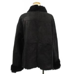 BALMAIN コート ショート レザー ラビットファー ブラック 9