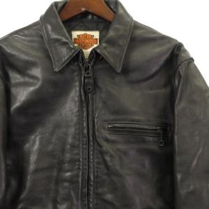 HARLEY DAVIDSON 80's ヴィンテージ シングルライダースジャケット 牛革 USA製 40 黒