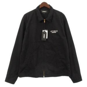 AVIREX GIRLS&LOGO JACKET ジップアップ バックプリント 6122093 ブラック XL