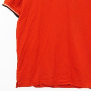 PRADA 16年製 ポロシャツ 半袖 鹿の子 ロゴ オレンジ L トップス