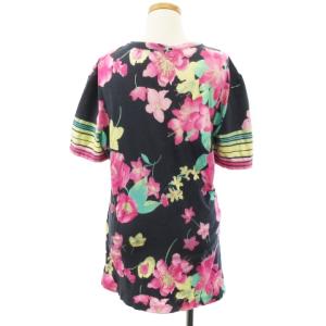 LEONARD PARIS JEANS Tシャツ カットソー 半袖 花柄 プリント コットン ピンク ネイビー L トップス IBO26