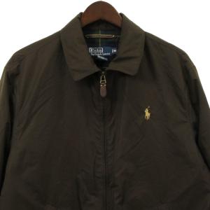 POLO RALPH LAUREN 中綿 ジャケット ジップアップ 裏チェック ブラウン M