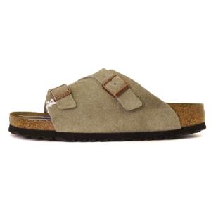 BIRKENSTOCK Zurich チューリッヒ サンダル ソフトフットベッド ダブルバックル スエード 1009533 トープ グレー系 38