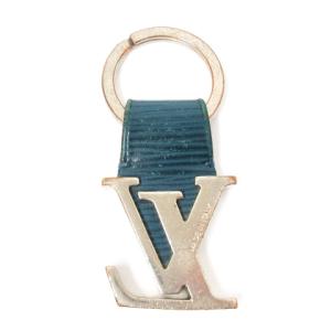 LOUIS VUITTON エピ ロゴ ポルトクレイニシアル LV キーホルダー イタリア製 M00021 ブルー AA