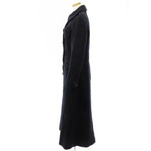 MARC JACOBS ツイル コート ロング ラウンドカラー ウール ネイビー 4