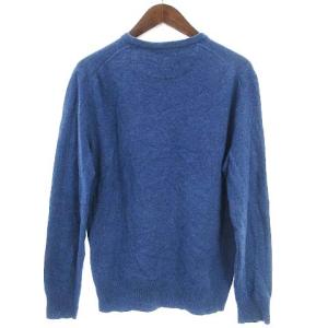 POLO RALPH LAUREN ニット セーター クルーネック 長袖 ポニー刺繍 ウール ブルー