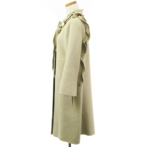 Ermanno Scervino メルトンコート フリル アンゴラ 42 ベージュ