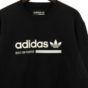 adidas Originals KAVAL CREW SWEAT トレーナー 長袖 裏毛 プリント ロゴ DX3720 ブラック