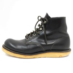 RED WING 羽根タグ アイリッシュセッター ブーツ レザー 8165 USA製 黒 ブラック 7.5 25.5cm 靴 SM0