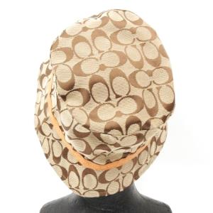 COACH バケット ハット シグネチャー キャンバス 茶 ブラウン M