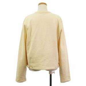 agnes b. M412 CARDIGAN プレッション BIO スウェット 裏起毛 スナップボタン アイボリー