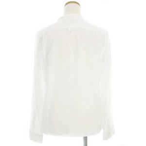 MARGARET HOWELL ブラウス シャツ 長袖 バンドカラー コットン ホワイト