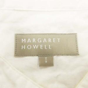 MARGARET HOWELL ブラウス シャツ 長袖 バンドカラー コットン ホワイト