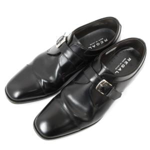 REGAL ビジネス シューズ シングルモンクストラップ ストレートチップ 23KR 黒 ブラック 26EEE 靴