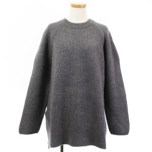 良品 21AW ウールカシミヤブレンド バルキー チュニック ニット セーター 長袖 グレー 38 トップス