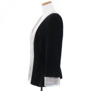 GIORGIO ARMANI シアー切替 ジャケット イタリア製 ブラック 38