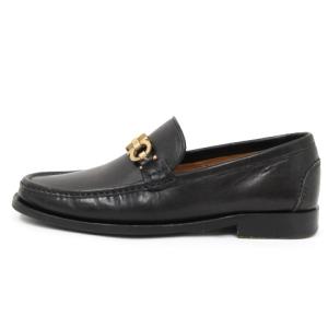 Salvatore Ferragamo ガンチーニ ビット ローファー スリッポン レザー イタリア製 ブラック 6.5EE