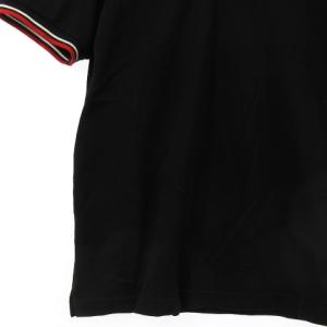 PRADA 2017 ポロシャツ 半袖 鹿の子 ロゴ コットン 黒 ブラック L トップス