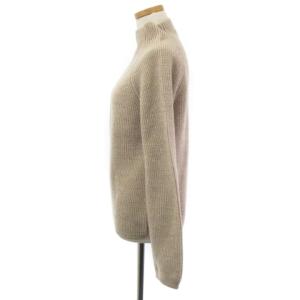 MARGARET HOWELL セーター ニット ボトルネック ラグランスリーブ 畦編み プルオーバー ウール 茶 ブラウン 2 トップス