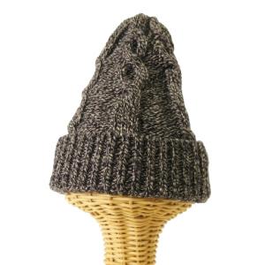 Martin Margiela 10 14AW ニット帽 ニットキャップ ワッチ ケーブル ウール S30TC0043 グレー L 帽子