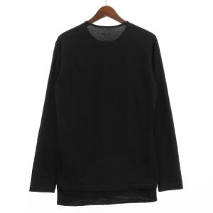 Yohji Yamamoto MEN REGULATION 19SS 良品 Tシャツ カットソー 長袖 ストレッチ クルーネック 無地 HH-T52-072
