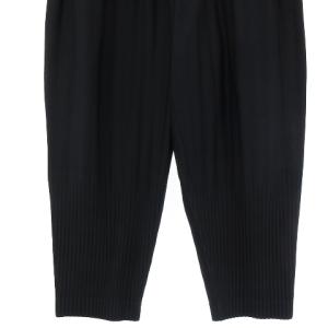 HOMME PLISSE ISSEY MIYAKE 消しプリーツ パンツ イージー HP55JF151 紺 1