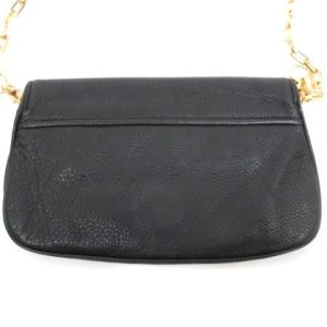 TORY BURCH ショルダー バッグ クラッチ 2WAY ロゴ チェーン レザー 黒 ブラック 鞄 AA ECR17