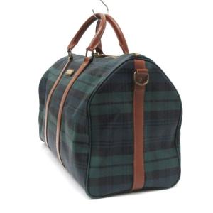 POLO RALPH LAUREN ボストン バッグ 旅行かばん ブラックウォッチ PVC 緑 グリーン 鞄 AA ECR17