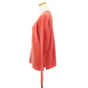 Aquascutum 美品 3WAY カシミヤ ニット セーター カーディガン リブニット Vネック ピンク 8 トップス ECR17