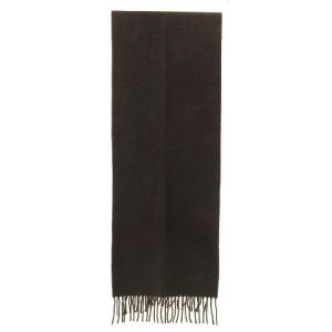 FENDI マフラー フリンジ ロゴ 刺繍 イタリア製 茶 ブラウン AA