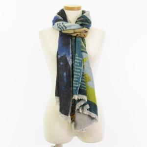 大判 ストール ショール アニマル柄 総柄 マルチカラー ECS