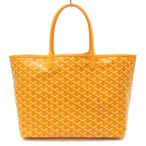 GOYARD 22年製 サンルイ PM リバーシブル トートバッグ コーティングキャンバス ポーチ イエロー