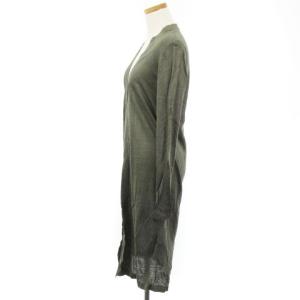 Theory 良品 20SS SAG HARBOR TORINA S ロング カーディガン 長袖 ボタンレス リネン グリーン S