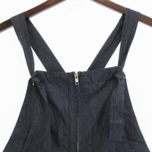 agnes b. F.et H. オーバーオール サロペット ストライプ コットン 紺 ネイビー M ボトムス SM0