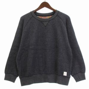 HOMEWEAR トレーナー スウェット 長袖 裏起毛 ルームウェア コットン 紺 ネイビー M トップス SM0